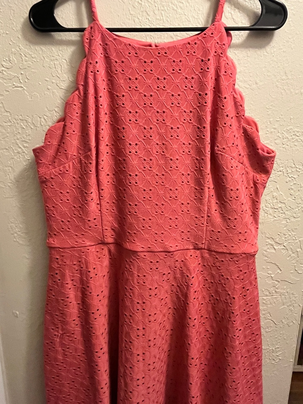 Women’s Pink Eyelet Sleeveless Dress